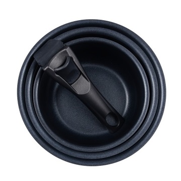 Набор кастрюль со съемной ручкой 16+18+20см.