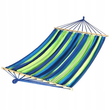 Hamak dwuosobowy 220x160cm XXL z poprzeczką