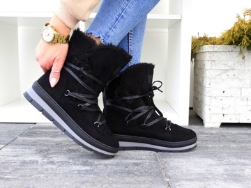 Черные зимние ботинки для зимы Warm Trappers Snow 41