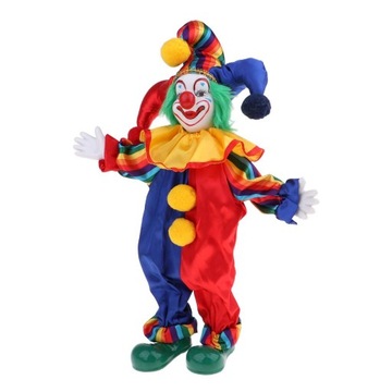 38cm lalki porcelanowe Clown na prezenty urodzinowe dla dzieci stół z zabawkami
