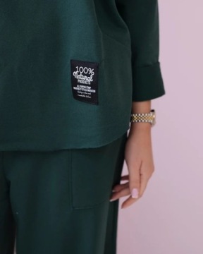 Хлопковая толстовка плюс брюки oversize комплект итальянской моды