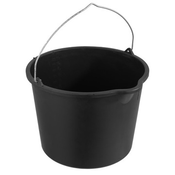 ВЕДРО БЫТОВОЕ СТРОИТЕЛЬНОЕ С ВОРОНКОЙ, ЧЕРНОЕ, 12Л
