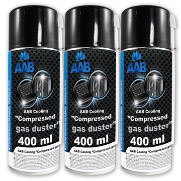 3x AAB COOLING SPRĘŻONE POWIETRZE 400ml + 6x RURKA
