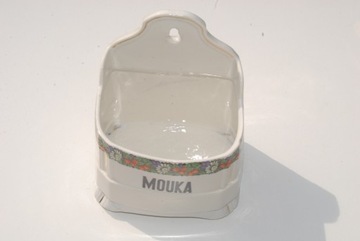 Stary porcelanowy pojemnik na mąkę antyk unikat kolekcjonerski 60 lata