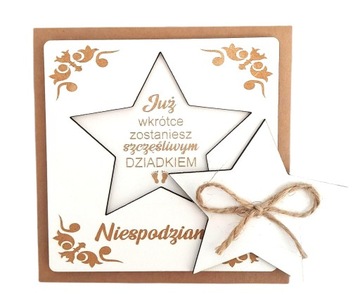 Niespodzianka ZOSTANIESZ DZIADKIEM , grawer drewno