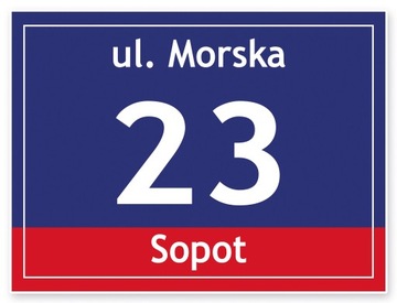 TABLICZKA ADRESOWA z numerem domu tablica 40x30 cm