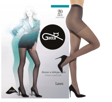 Rajstopy GATTA LAURA lycra 15/20 DEN 2-S topino