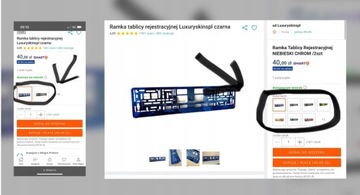 Ramka Tablicy Rejestracyjnej SREBRNY CHROM // 2szt