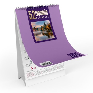 Еженедельный настольный календарь на 2025 год, сочетание цветов