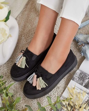 ЧЕРНЫЕ ЖЕНСКИЕ ЛОФЕРЫ NEBERTO 38