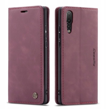 Etui z klapką do Huawei P20 Pro bordowy