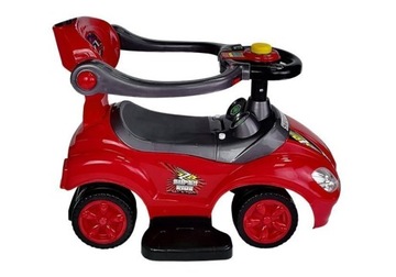 Mega Car 3in1 Red Ride-On с толкателем