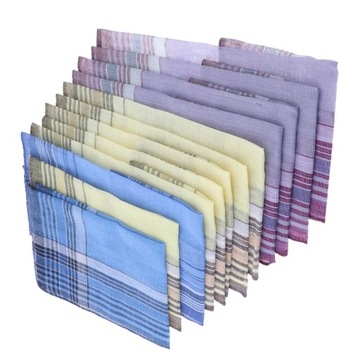 12 шт. Платки тканые квадратные в ассортименте Плед Hankie 36х35 см 12 шт.