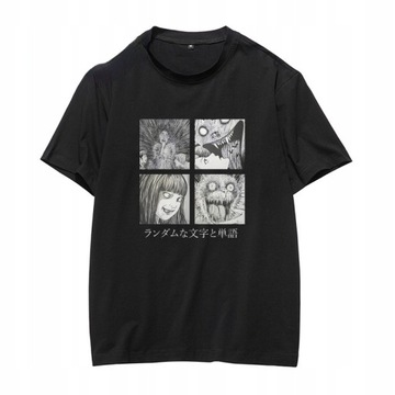 Manga Junji Ito T Shirt Men,Black,,Black,3XL