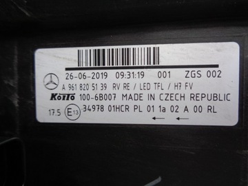 ФАРА ПРАВАЯ ФАРА MERCEDES ACTROS MP4 W960 LED