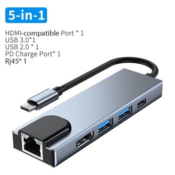 USB C Hub 11/8/6/5/4 w 1 stacja dokująca Adapter