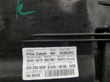 EL. MECHANIZMUS OKNO PRAVÝ ZADNÍ HYUNDAI I30 II 91293-00100