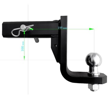 Kula z przetyczką 50x50 ( ADAPTER USA) Adapter z kulą do aut z USA