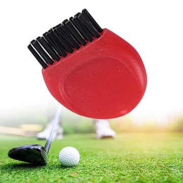 Mini Club Brush Narzędzie do czyszczenia Groove Cleaner Tools Kieszeń do ćwiczeń Golf Czerwony
