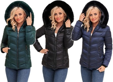 ХОРОШАЯ ЗИМНЯЯ КУРТКА, ТЕПЛАЯ, КАПЮШОН С FURMXXL