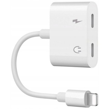 PRZJEŚCIÓWKA ADAPTER 2X LIGHTNING KABEL DO IPHONE X XS 11 12 13 14 PRO MAX