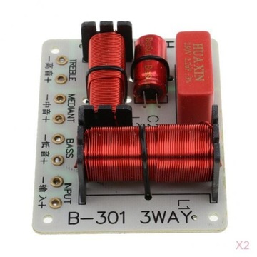 3-Way Audio Speaker Crossover Red