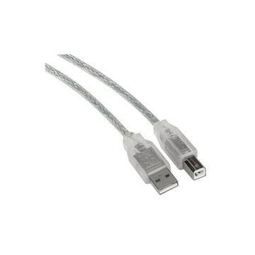 Kabel drukarkowy USB 2.0 A/B Transparent 3m. HAMA