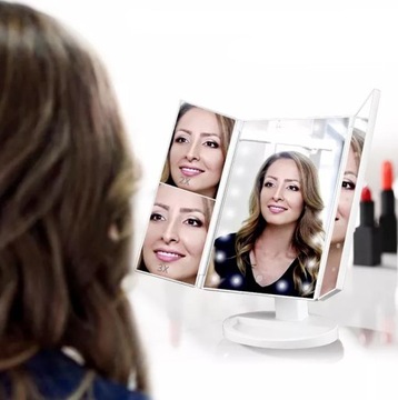 ВЫХОДНОЕ СКЛАДНОЕ КОСМЕТИЧЕСКОЕ ЗЕРКАЛО ДЛЯ МАКИЯЖА LED