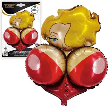 BALON FOLIOWY WIECZÓR KAWALERSKI CYCOLINA PIERSI cycki 80 cm