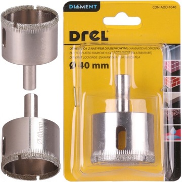 Дрель бриллиантовые отверстия Gres Glass 4-65 мм