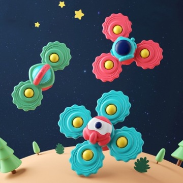 СПИННЕР С СЕНСОРНОЙ ПРИСОСКОЙ ПОДАРОЧНАЯ ПОГРЕМКА ДЛЯ ВАННЫ 3 ШТ.