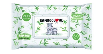 Bamboolove - bambusowe chusteczki nawilżane 60szt