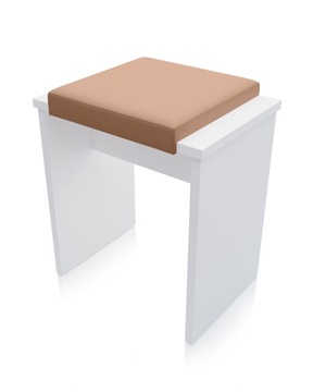 TABORET SIMPLE STOŁEK SIEDZISKO DO TOALETKI BIAŁE