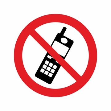 Naklejka BHP Zakaz używania telefonów komórkowych