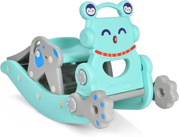 Детская площадка 4в1 (зеленый пингвин)