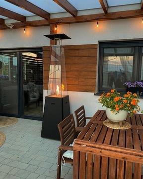 Зонтичный стальной газовый обогреватель 12 кВт Комплект