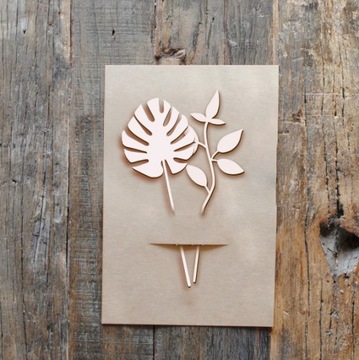 Деревянные фанерные украшения для букета цветов Искусственный цветок для вазы 1 шт.