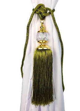 Chwost sznur do zasłon z kulą Oliwka 60cm