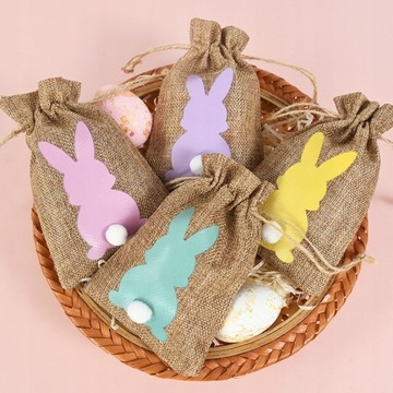 Пасхальный подарочный пакет с кроликом - 10х15см 24шт.