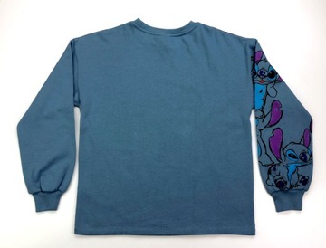 Bluza damska młodzieżowa bez kaptura $34 Disney Lilo & Stitch r.M niebieska