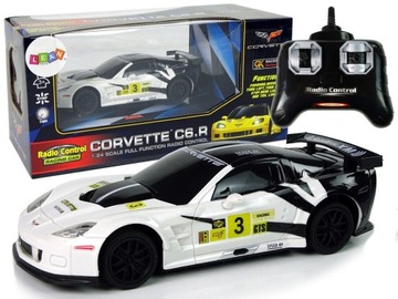 AUTO SPORTOWE WYŚCIGOWE ZDALNIE STEROWANE RC CORVETTE PILOT 2.4 G ŚWIATŁA
