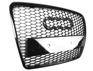 Решетка радиатора RS AUDI A6 C6 Lift 09-11 черный Глянцевый