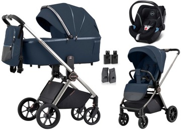 WÓZEK CARRELLO ULTRA CYBEX ATON 5 3w1 ADAPTERY kol. BLUE