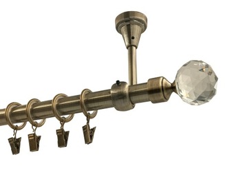 МЕТАЛЛИЧЕСКИЙ ПОТОЛОЧНЫЙ КАРДИНС 19мм МИКС выбор КОНЦОВ ЗОЛОТО АНТИЧ 300см оцинкованный