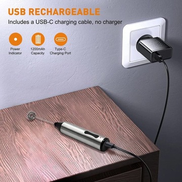 Электрический вспениватель молока с зарядкой через USB.