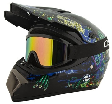 KASK CROSS M QUAD BMX ENDURO+GOGLE GRATIS KOMINIARKA