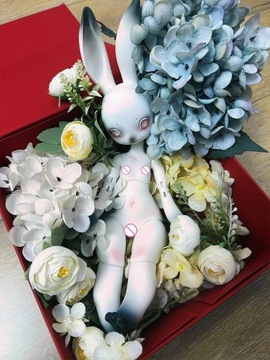 Куклы Shuga Fairy Bjd 1/5 Moon White Halloween Rabbit Doll с Chomper