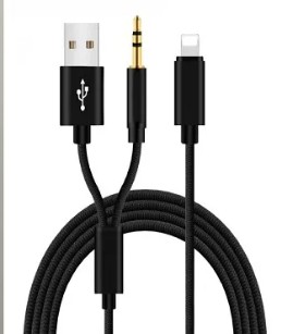 Kabel lightning do jack 3,5mm i USB