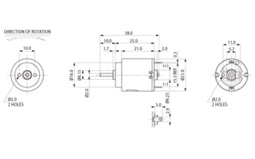 Мини-двигатель 3 В, тип MT84