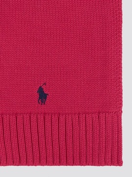 Szalik malinowy POLO RALPH LAUREN z małym logo